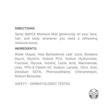 Nu Skin NaPCA Moisture Mist | Revitalizing Moisturizer & Cooling Mist with Hyaluronic Acid | Hydrati...