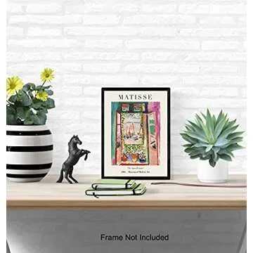 Matisse Abstract Wall Art & Decor Set - Mid Century Modern Wall Decor - 8x10 Matisse Poster Print - Aesthetic Pictures - Minimalist Wall Art - Gallery Wall Art - Museum Poster - Henri Matisse