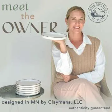 Mora Ceramic Flat Plates Set - Durable and Stylish Dinnerware