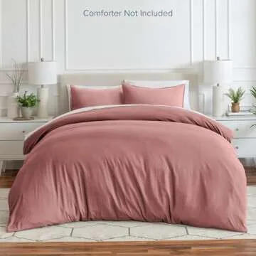 Ultra Soft Microfiber Duvet Cover Set - King Size - Dusty Rose