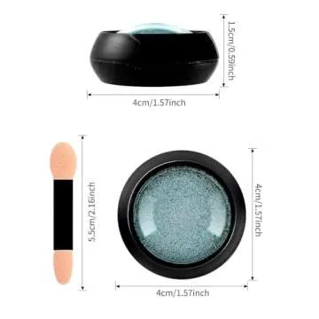 Chrome Nail Powder, Mirror Holographic Nail Glitter Metallic Chrome Powder Reflective Glossy Nail Powder Pigment Manicure for Nail Art DIY Decoration (20)