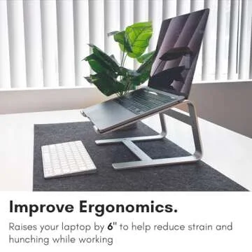 Macally Macbook Stand Ergonomic Laptop Holder Stylish Aluminum
