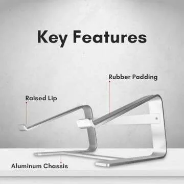 Macally Macbook Stand Ergonomic Laptop Holder Stylish Aluminum