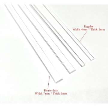 25pcs 8" Flat Clear Sticks for Cake Toppers & Lollipops