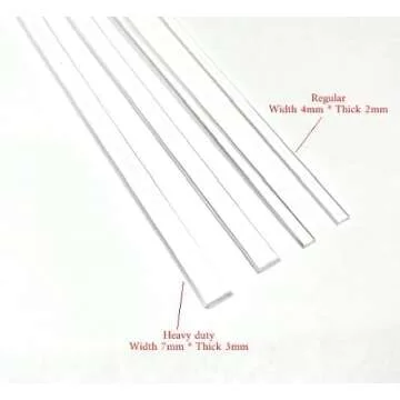 25pcs 8" Flat Clear Sticks for Cake Toppers & Lollipops