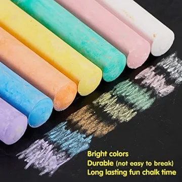 160 PCS Non-Toxic Washable Jumbo Chalk Set for Kids