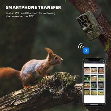 Trail Camera 4K 48MP, Usogood WiFi Game Cameras with Motion Activated Night Vision, IP66 Waterproof ...