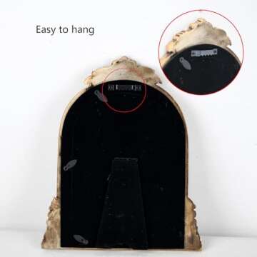 LuHeToz 4x6 Ornate Arched Photo Frame - Vintage Gold