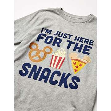 Amazon Essentials Disney | Marvel | Star Wars Boys' Short-Sleeve T-Shirts (Previously Spotted Zebra), Pack of 4, Navy/Grey/Orange/Mickey Snacks, X-Small