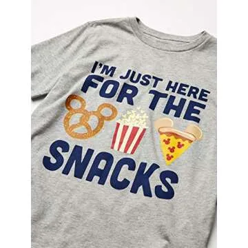 Amazon Essentials Disney | Marvel | Star Wars Boys' Short-Sleeve T-Shirts (Previously Spotted Zebra), Pack of 4, Navy/Grey/Orange/Mickey Snacks, X-Small