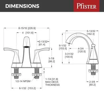 Pfister Ladera 4" Centerset Bathroom Faucet Brushed Nickel