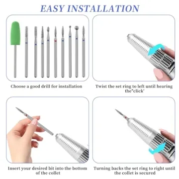 Jeffdad Nail Drill Bits Set: Professional Quality Home Salon
