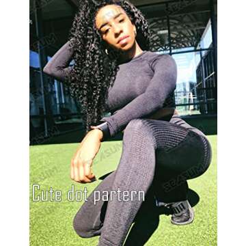 SEASUM High Waist Seamless Yoga Leggings Set for Women