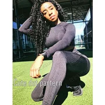 SEASUM High Waist Seamless Yoga Leggings Set for Women