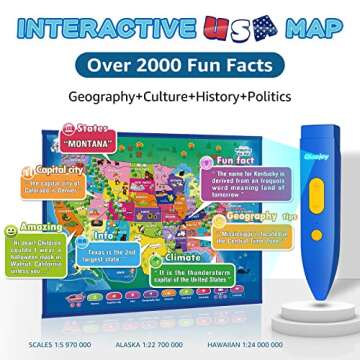 Qiaojoy Bilingual Interactive Talking Map for Kids