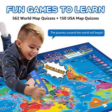 Qiaojoy Bilingual Interactive Talking Map for Kids