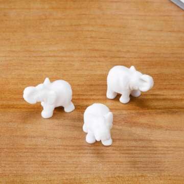 White Jade Elephant Figurine for Home Decor and Gifts