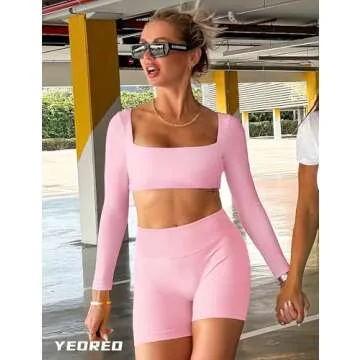 YEOREO Kyla Women Crop Top - Stylish Long Sleeve Padded Sports Shirt for Versatile Wear