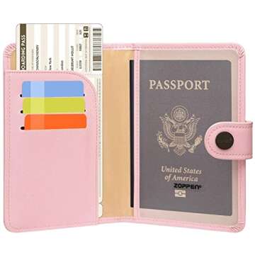 ZOPPEN Passport Holder Women, Passport Cover Travel Wallet Rfid Blocking Passport Wallet Cover Case ...