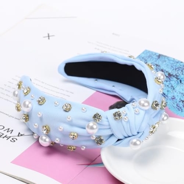 Elegant WantGor Pearl Knotted Headband for Women