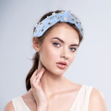 Elegant WantGor Pearl Knotted Headband for Women