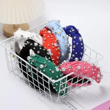 Elegant WantGor Pearl Knotted Headband for Women