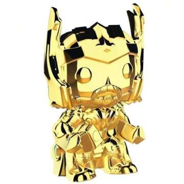 Funko Pop Marvel: Studios 10 - Thor (Gold Chrome) Collectible Figure, Multicolor, Standard