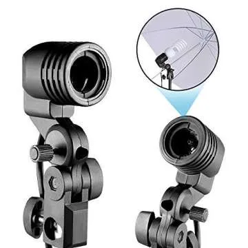 Andoer Photography Umbrella Continuous Lighting Kit - 6.6ft x 10ft Background Support System 3pcs Muslin Backdrops Screen and 3pcs Umbrellas for Photo Portrait Studio Shoot