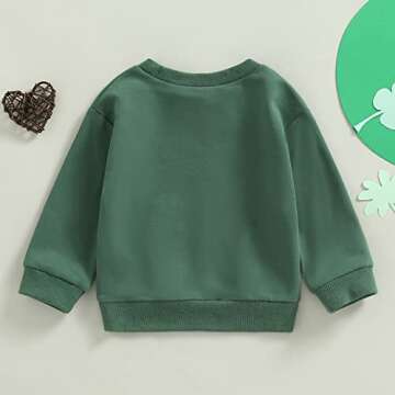 Cute St. Patrick's Day Toddler Lucky Clover Sweatshirt