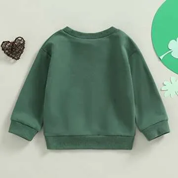 Cute St. Patrick's Day Toddler Lucky Clover Sweatshirt