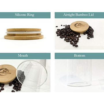Vita Buona Airtight Glass Storage Jars Set of 2