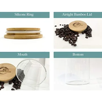 Vita Buona Airtight Glass Storage Jars Set of 2