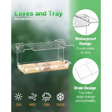 Window Bird Feeder for Exceptional Bird Watching Experience