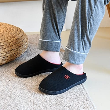 DL Men's Memory Foam Slippers for Cozy Comfort