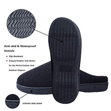DL Men's Memory Foam Slippers for Cozy Comfort