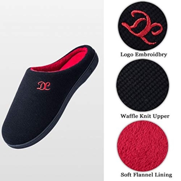 DL Men's Memory Foam Slippers for Cozy Comfort