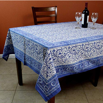 Elegant Rajasthan Cotton Tablecloth 90x60 for Dining