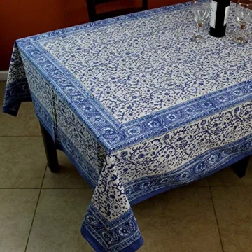 Elegant Rajasthan Cotton Tablecloth 90x60 for Dining