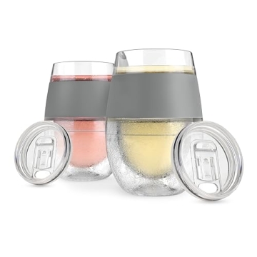 HOST Wine Freeze Cooling Cups - Insulated Tumblers for Wine Lovers, Set of 2