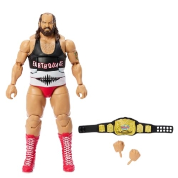 Mattel WWE Elite Action Figure & Accessories - 6-inch Earthquake with 25 Articulation Points, Life-L...