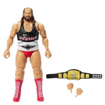 Mattel WWE Elite Action Figure & Accessories - 6-inch Earthquake with 25 Articulation Points, Life-L...