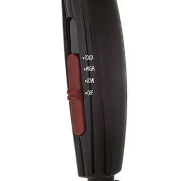 RED by Kiss Hair Dryer Ionic Hair Blow Dryer - Ceramic Technology, Anti-Frizz, 3 Heat Settings, Lightweight, 2 Detangler Piks
