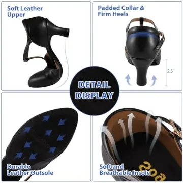 Elegant Black Latin Ballroom Dancing Heels Wedding Pumps