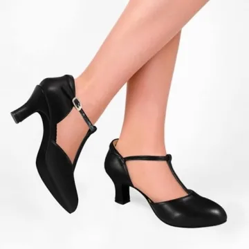 Elegant Black Latin Ballroom Dancing Heels Wedding Pumps