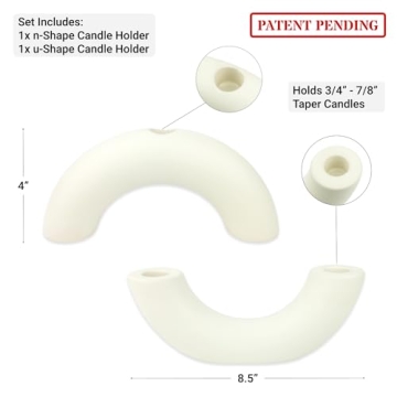AERLO Ceramic Candle Holder Set - Chic Home Decor Accents