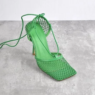 Richealnana Women's High Heel Strappy Sandal Pumps