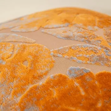 Yangest Grey Leaf Velvet Pillow Cover for Elegant Living