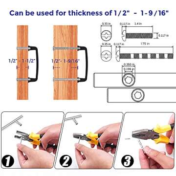 Ravinte 25 Pack Solid Kitchen Cabinet Handles Matte Black
