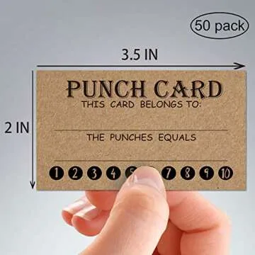 50 Rewards Punch Cards-Incentive Cards For Kids, Students, Teachers, Small Business, Classroom, Chores, Reading Incentive Awards For Teaching Reinforcement Loyalty Cards for Business Customers.