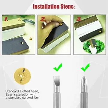 Hilitchi 50Sets M5 Brass Plated Phillips Chicago Screw Posts Binding Screws Assortment Kit for Scrapbook Photo Albums Binding, Leather Repair - Gold (M5 x 15mm-50Sets)